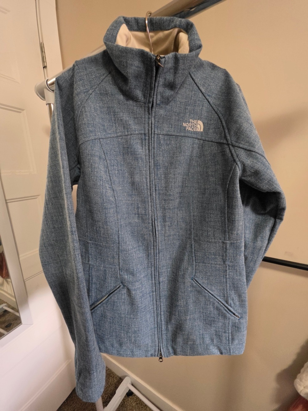 The North Face Blue Fleece Full Zip Jacket Size Medium